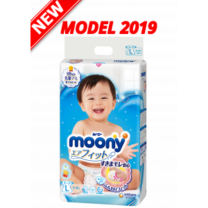 Sauskelnės Moony L 9-14 kg, 2019 metų modelis 54vnt